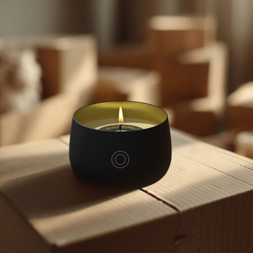 De eerste avond tussen de dozen